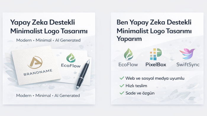 yapay zeka destekli minimalist logo tasarımı yaparım