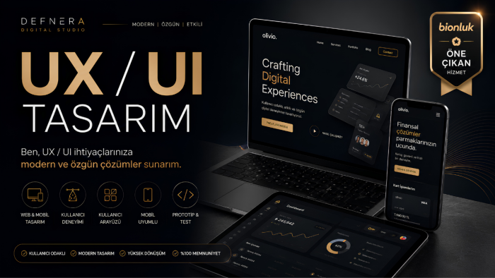 UX / UI ihtiyaçlarınıza modern ve özgün çözümler sunarım