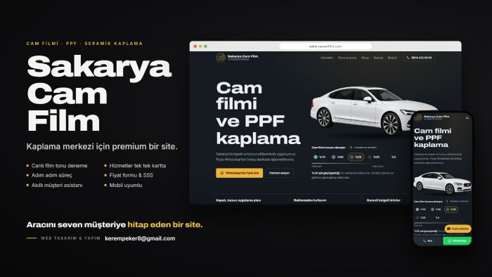kaplama ve hizmet işletmeniz için tanıtım sitesi yaparım