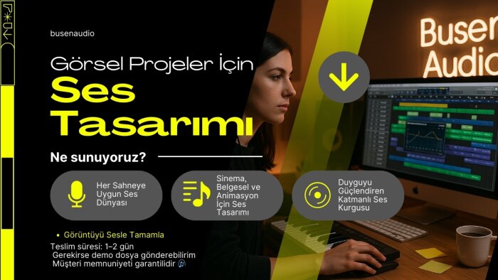 görsel projeleriniz için özgün ses tasarımı yaparım