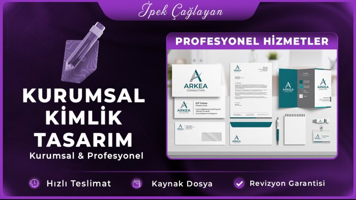 markanız için profesyonel kurumsal kimlik tasarlarım