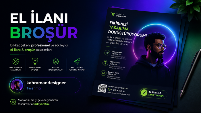 profesyonel el ilanı ve broşür tasarımı yapabilirim