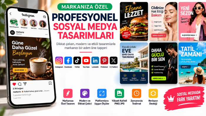 markanıza özel profesyonel sosyal medya tasarımları yaparım
