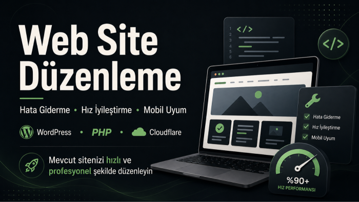 web sitenizde hata giderme ve düzenleme yaparım