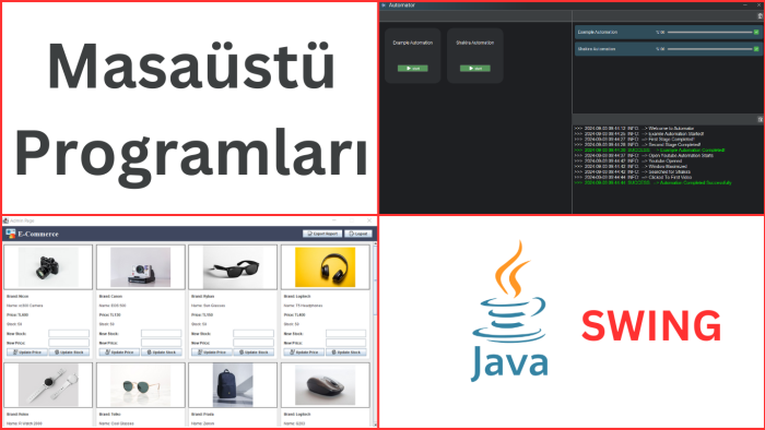 java swing ile masaüstü uygulamalarınızı yazarım