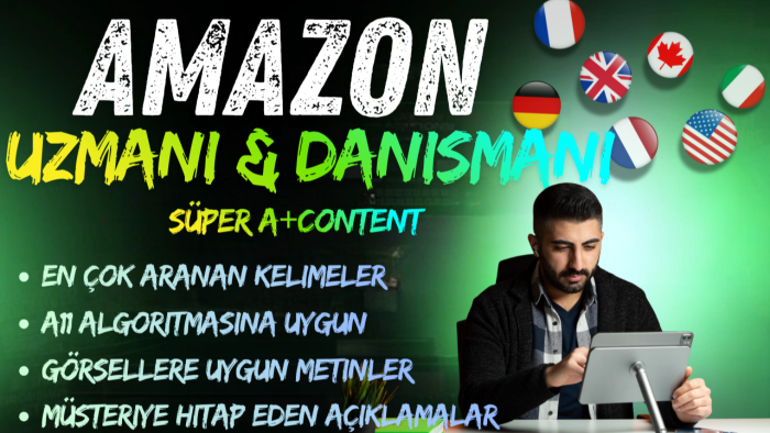 Amazon'da ürünlerinize kaliteli A+Content hazırlayabilirim