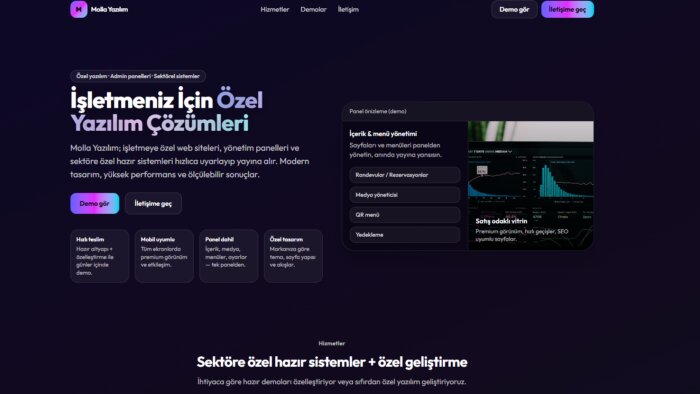 size özel modern ve profesyonel web siteleri geliştiririm