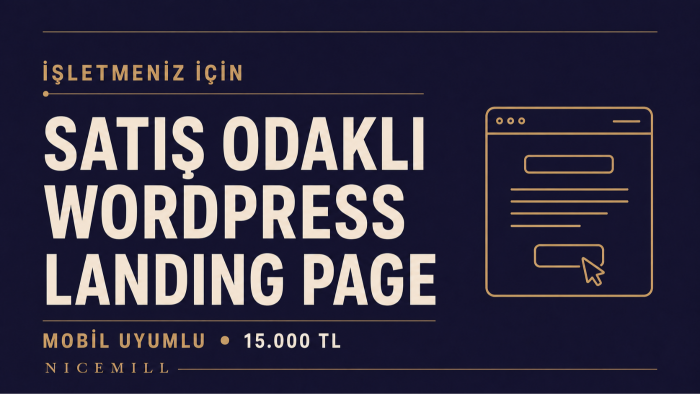 işletmeniz için satış odaklı landing page hazırlarım