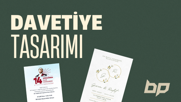 düğün, özel gün ve toplantılarınıza davetiye tasarlarım