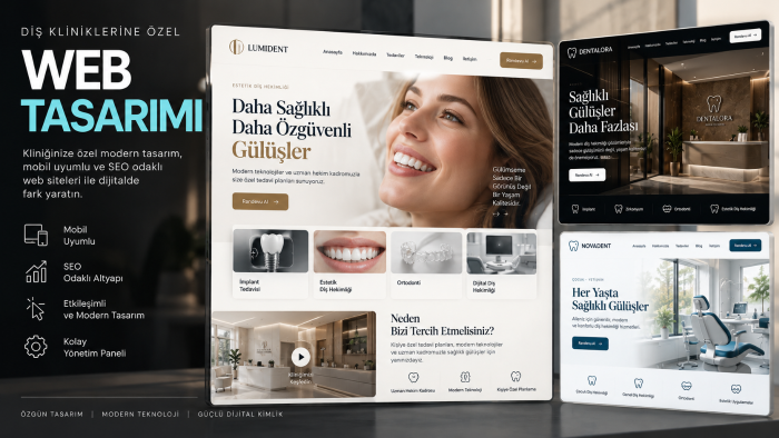 SEO uyumlu diş kliniği web sitesi tasarlarım