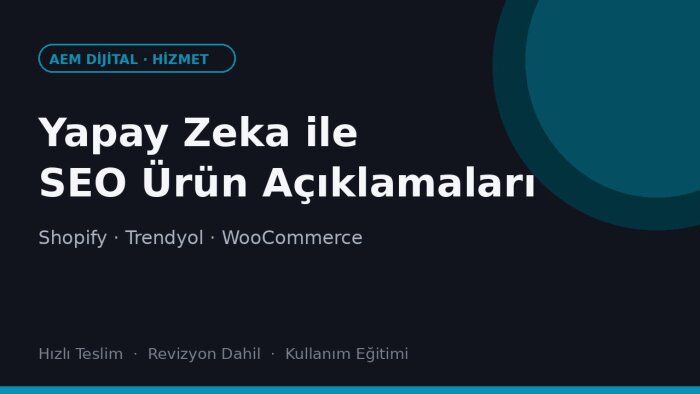 ürün açıklamalarınızı yapay zekayla yazarım