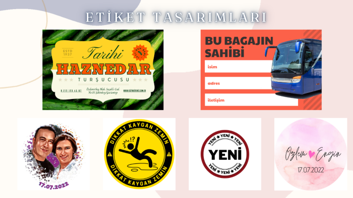 dilediğiniz etiketi tasarlayabilirim