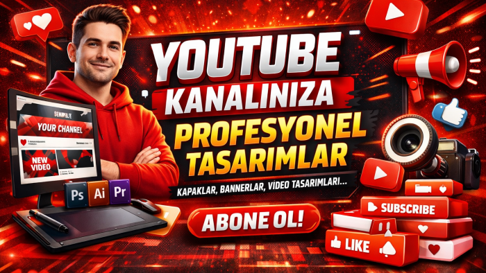 youtube kanalınız için profesyonel tasarımlar yaparım