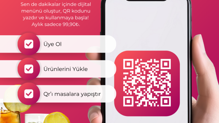 Restoranınız için qr menü sistemi kurarım