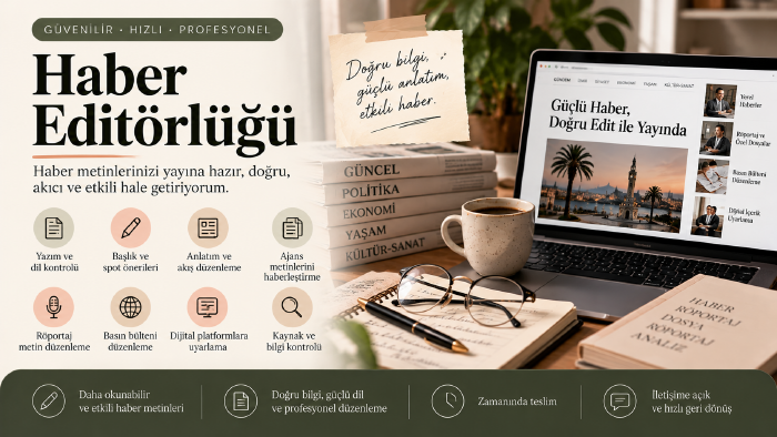 haber metinlerinizi düzenliyor yayına hazır hâle getiriyorum