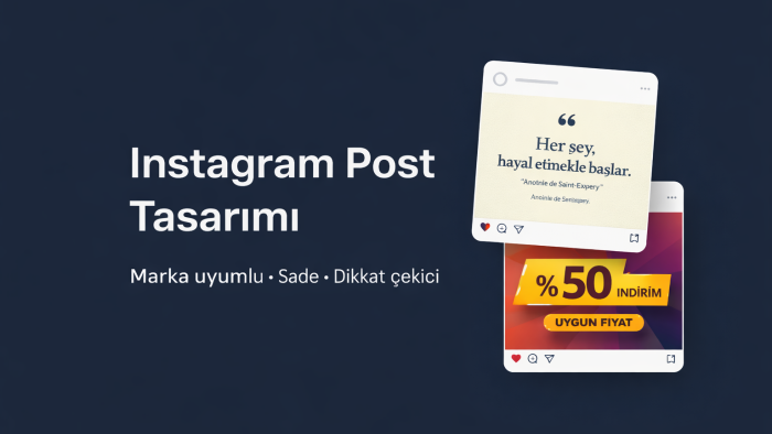 Instagram gönderi tasarımını yaparım