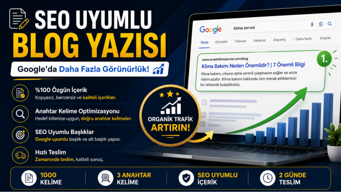 SEO uyumlu ve özgün blog yazıları yazarım