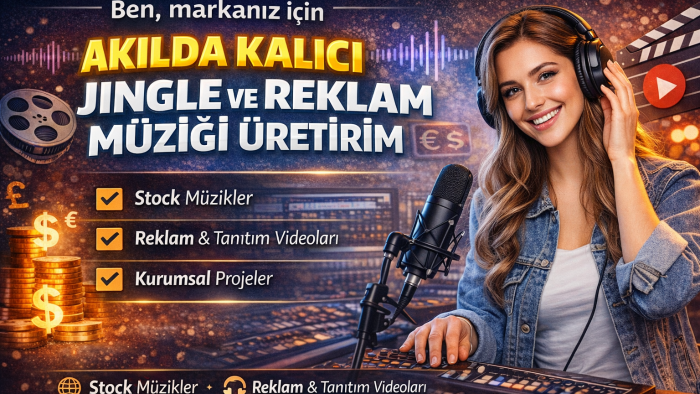 markanız için akılda kalıcı jingle ve reklam müziği üretirim