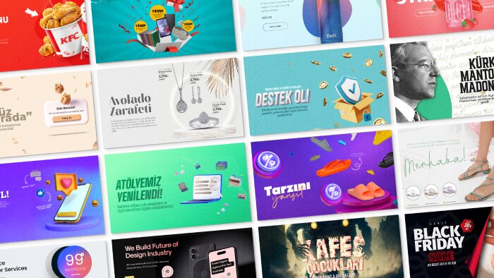Web siteniz için istediğiniz her boyutta banner tasarlarım