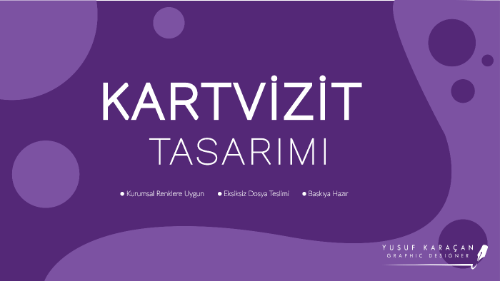 kartvizitinizi sizin firmanızı yansıtıcak şekilde hazırlarım
