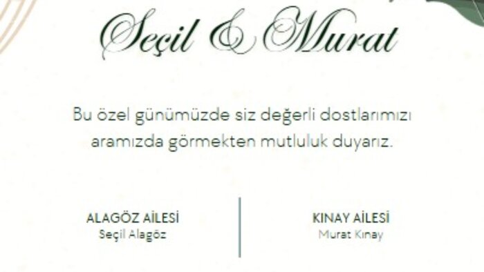 size istekleriniz doğrultusunda davetiye yapabilirim