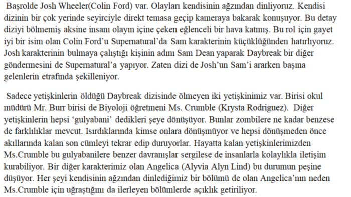 dizi ve film incelemesi yapabilirim