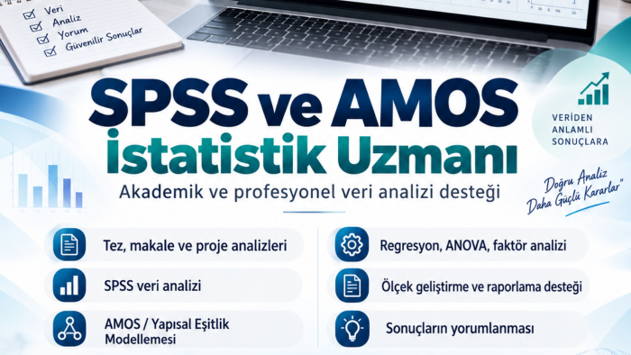 SPSS ve AMOS analizlerinizi yapabilirim