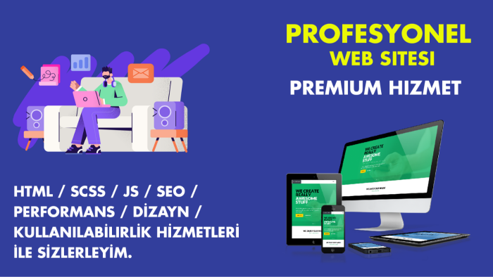 sizin için profesyonel web sitesi yapabilirim