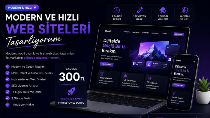 modern ve hızlı web siteleri tasarlarım