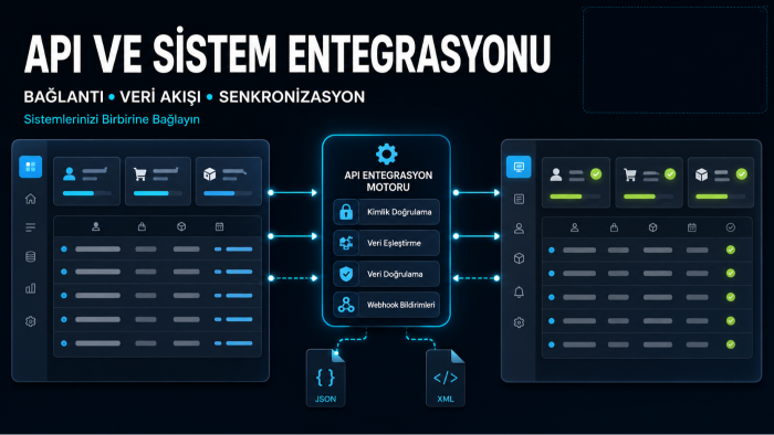 yazılımlarınız arasında API entegrasyonu kurabilirim