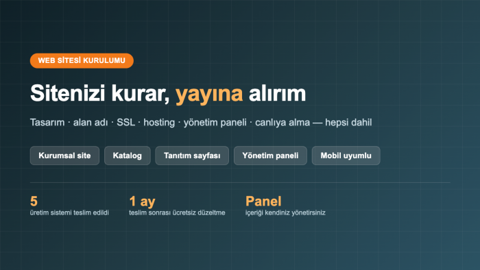 işletmeniz için web sitesi yaparım