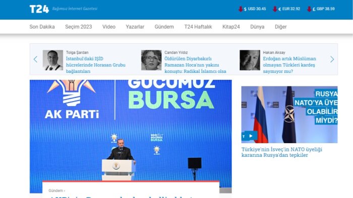 T24 haber sitesinde PR haberlerinizi yayınlarım