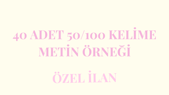 İngilizce blog yazısı yazarım