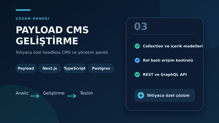 Payload CMS ile özel CMS geliştiririm