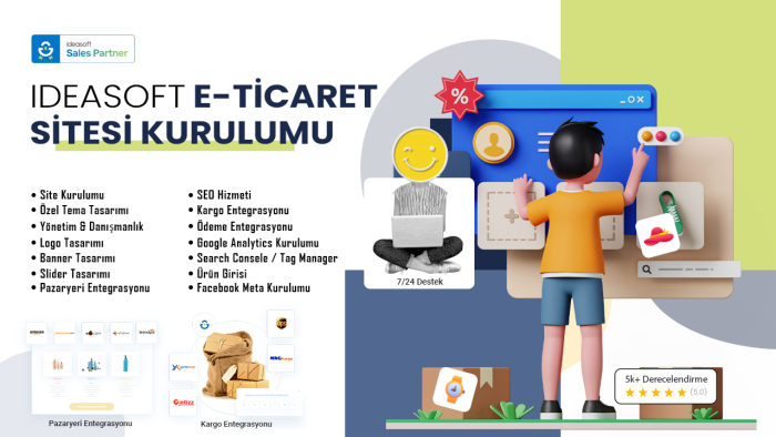 ideasoft site kurulumu ve yönetimini yaparım