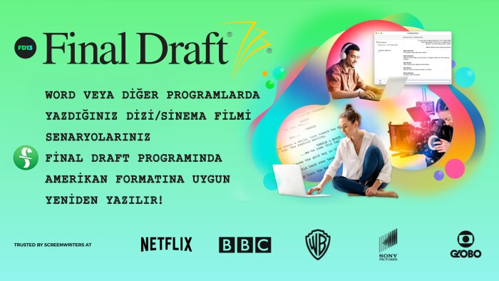 film senaryonuzu Final Draft programı ile yeniden düzenlerim