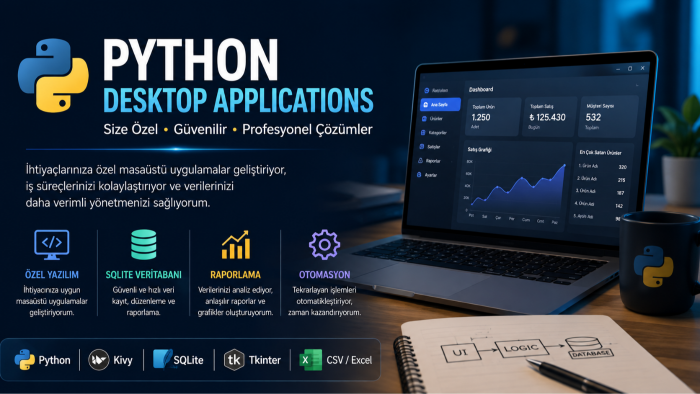 python ile size özel masaüstü uygulamaları geliştiriyorum