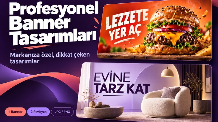 profesyonel reklam ve sosyal medya banner tasarımı yapıyorum