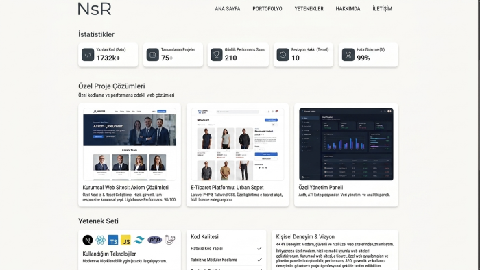 işletmelere özel web siteleri geliştiririm
