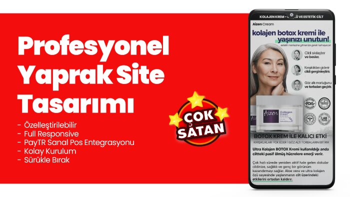 eticaret yaprak site tasarlarım