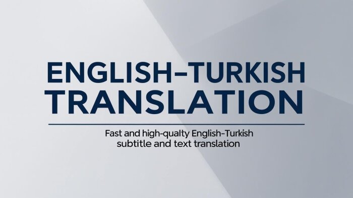 İngilizce-Türkçe metin ve altyazı çeviririm