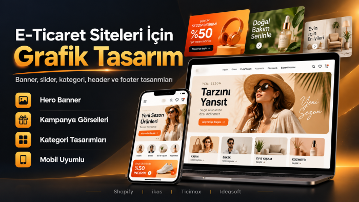 e-ticaret siteniz için grafik tasarım yaparım