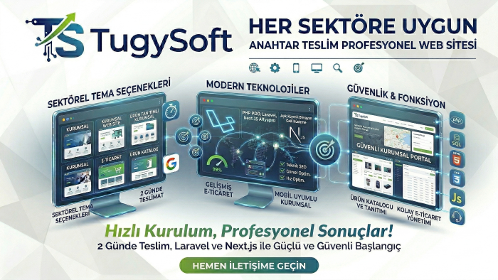 her sektöre uygun anahtar teslim web sitesi kurarım
