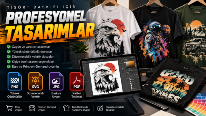 tişört ve tekstil baskısına özel tasarımlar hazırlarım