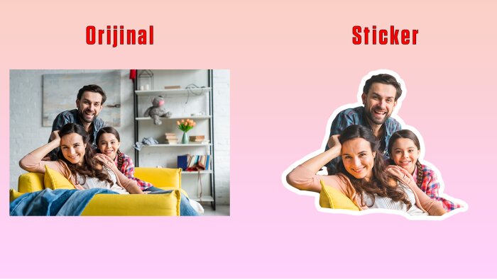 fotoğraflarınızı sticker formatına dönüştürüyorum