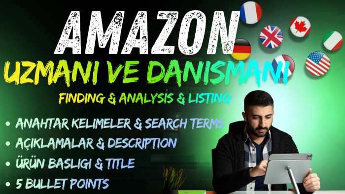 Amazon'da kaliteli fark yaratacak ürün listeleme yapabilirim