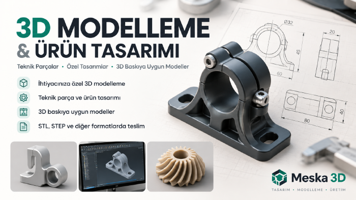 ihtiyacına özel 3D modelleme ve ürün tasarımı yaparım