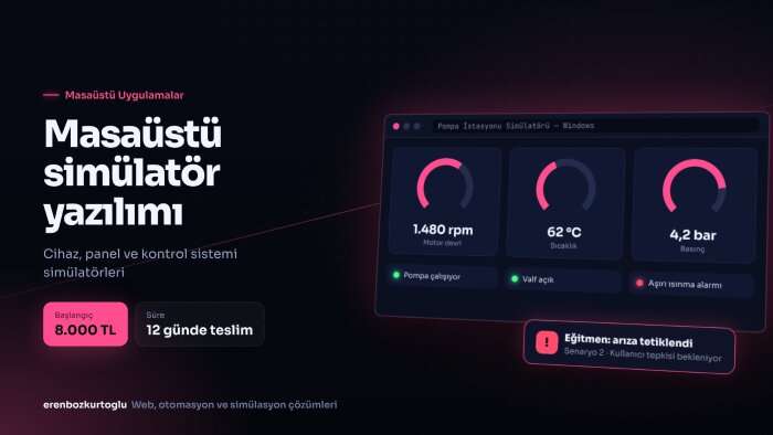 C# ile masaüstü simülatör ve eğitim yazılımı geliştiririm