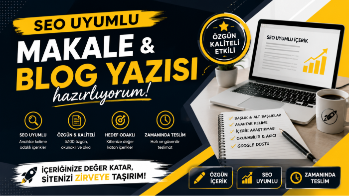 SEO uyumlu makale ve blog yazıları hazırlıyorum