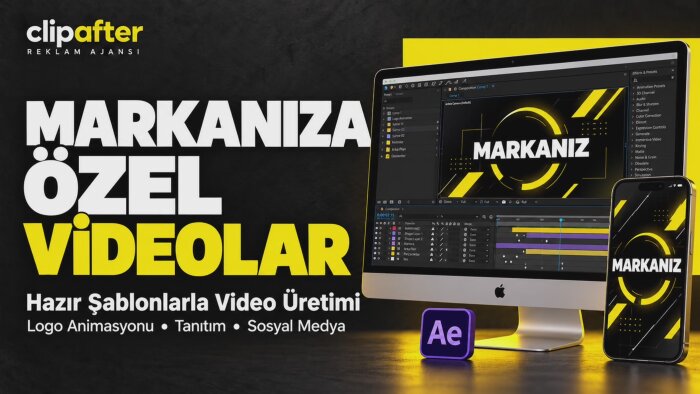 hazır şablonlarla markanıza özel videolar hazırlarım